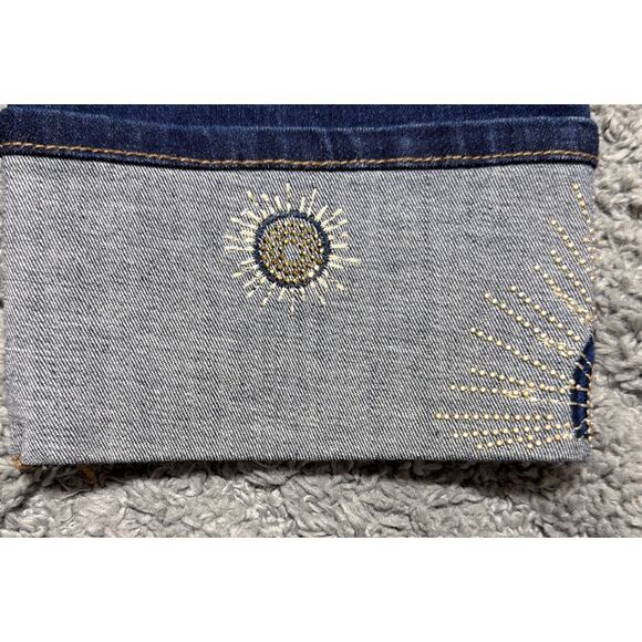 Chicos Celestial Cuff Embroidered Embellished Pull On Ankle Jeggings Sz 14R NWT - Picture 10 of 14